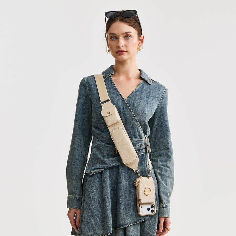 Utility Series- Wallet Phone Case with Utility Crossbody Strap