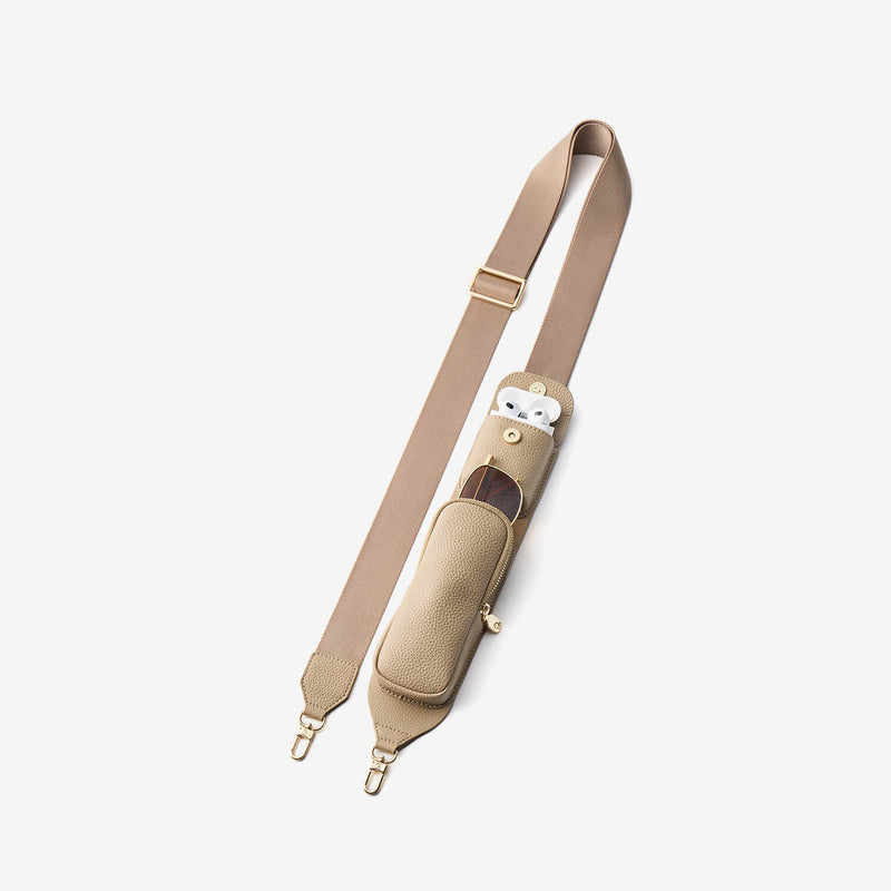 taupe Utility Crossbody Strap