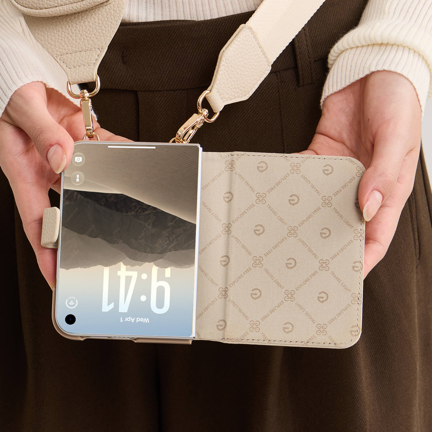 Utility Series- iPhone Duo Folio Case with Utility Crossbody Strap