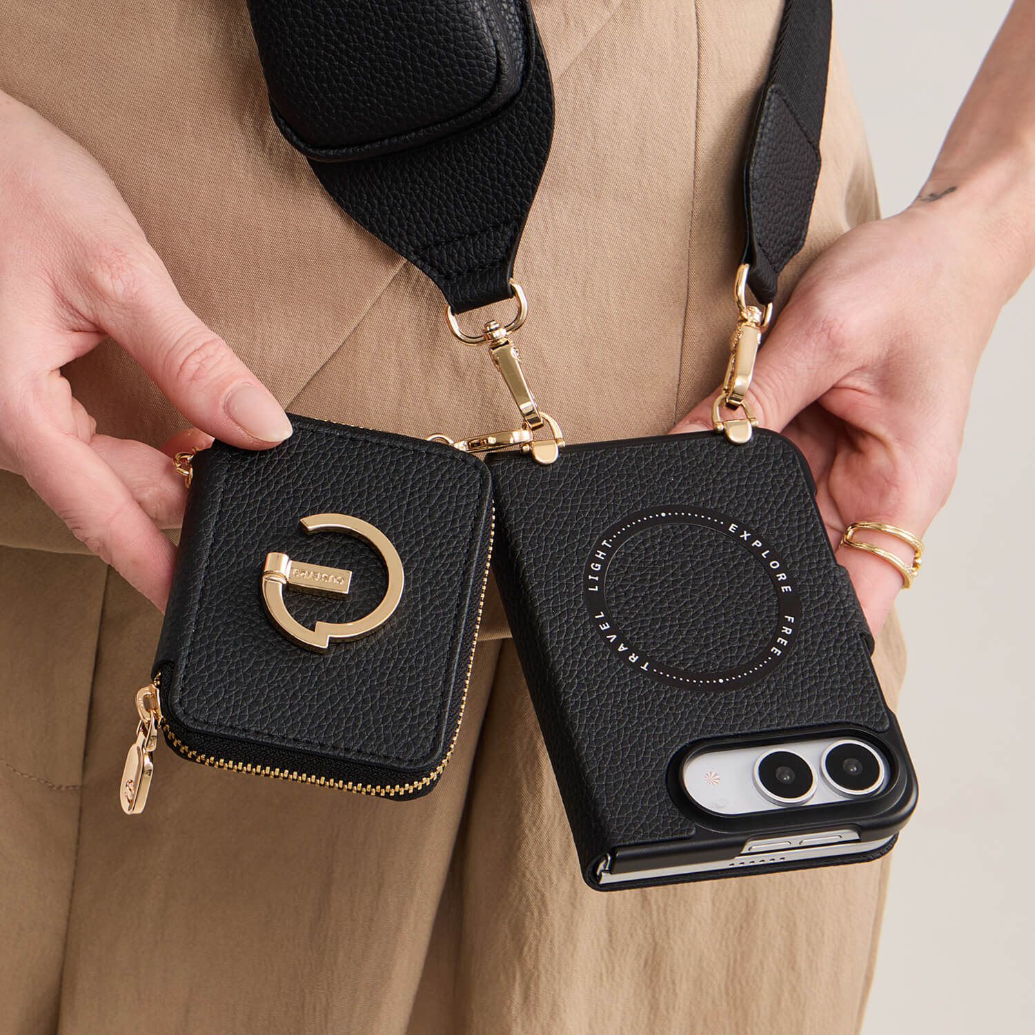 ユーティリティシリーズ - iPhone Duo MagSafe対応ウォレットスマホケース｜収納付きユーティリティストラップ