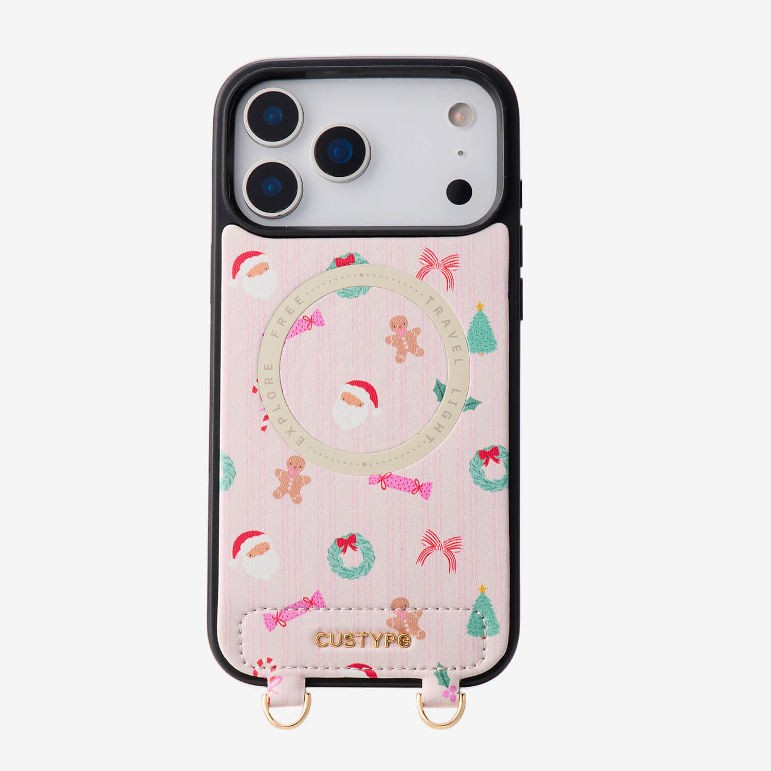 クリスマス限定キット - クリスマステーマ ホリデー用ウォレット付きスマホケース