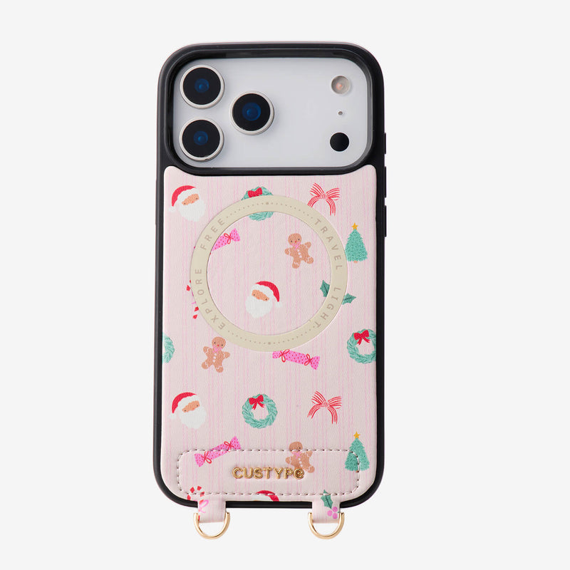 クリスマス限定キット - クリスマステーマ ホリデー用ウォレット付きスマホケース