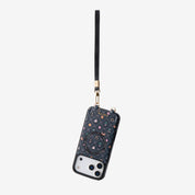 Duchess Plum - バケーションテーマのマグネット式スマホケース（クロスボディストラップ＆ハンドバッグ付き）
