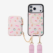 クリスマス限定キット - クリスマステーマ ホリデー用ウォレット付きスマホケース