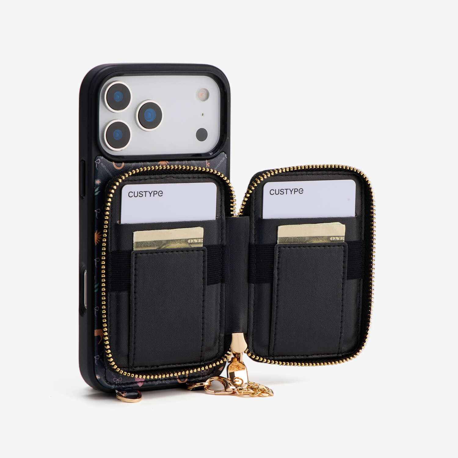 Duchess Plum - バケーションテーマのマグネット式スマホケース（クロスボディストラップ＆ハンドバッグ付き）