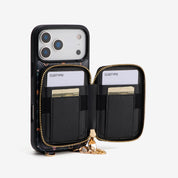 Duchess Plum - バケーションテーマのマグネット式スマホケース（クロスボディストラップ＆ハンドバッグ付き）