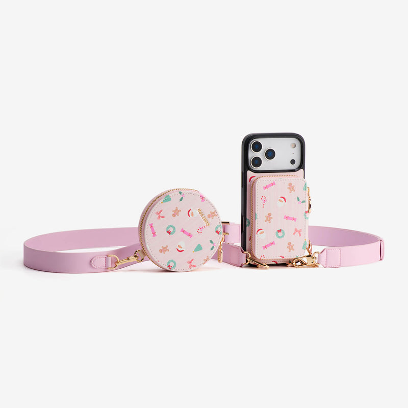 クリスマス限定キット - クリスマステーマ ホリデー用ウォレット付きスマホケース