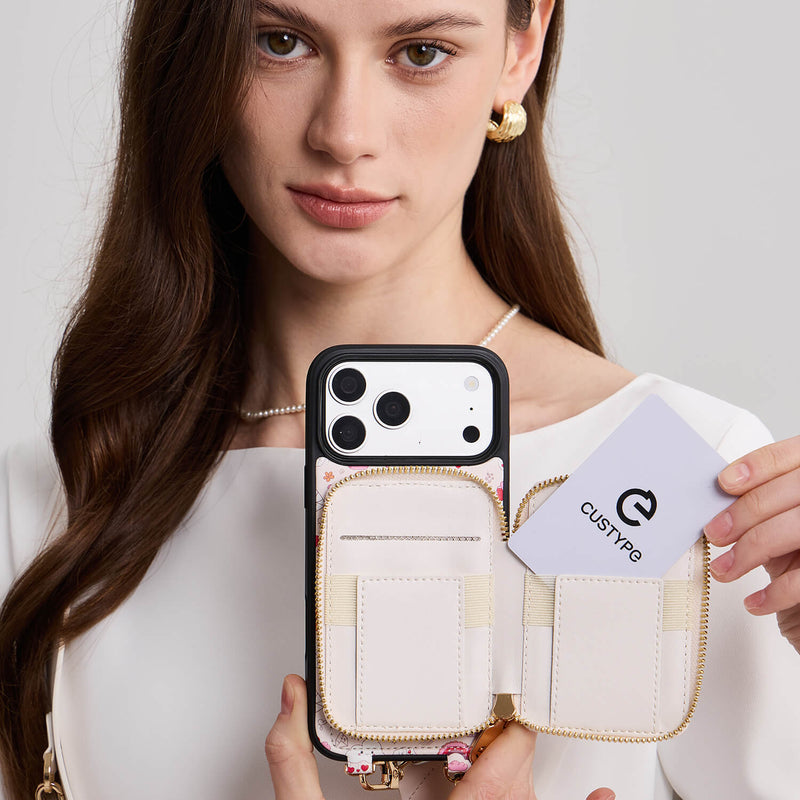 Valentine Theme- Crossbody Phone Case with Purse & Pouch-Custype