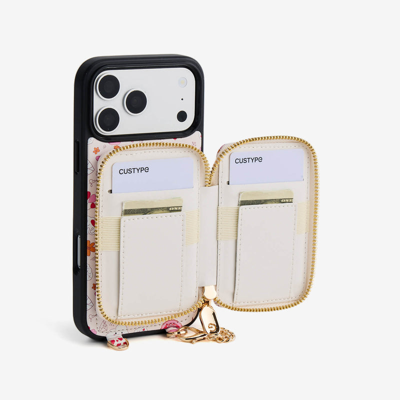 Valentine Theme- Crossbody Phone Case with Purse & Pouch-Custype