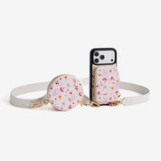 バレンタインテーマ クロスボディスマホケース（ポーチ＆ミニポーチ付き）