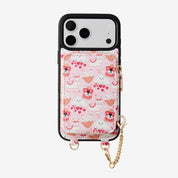 バレンタインテーマ クロスボディスマホケース（ポーチ＆ミニポーチ付き）