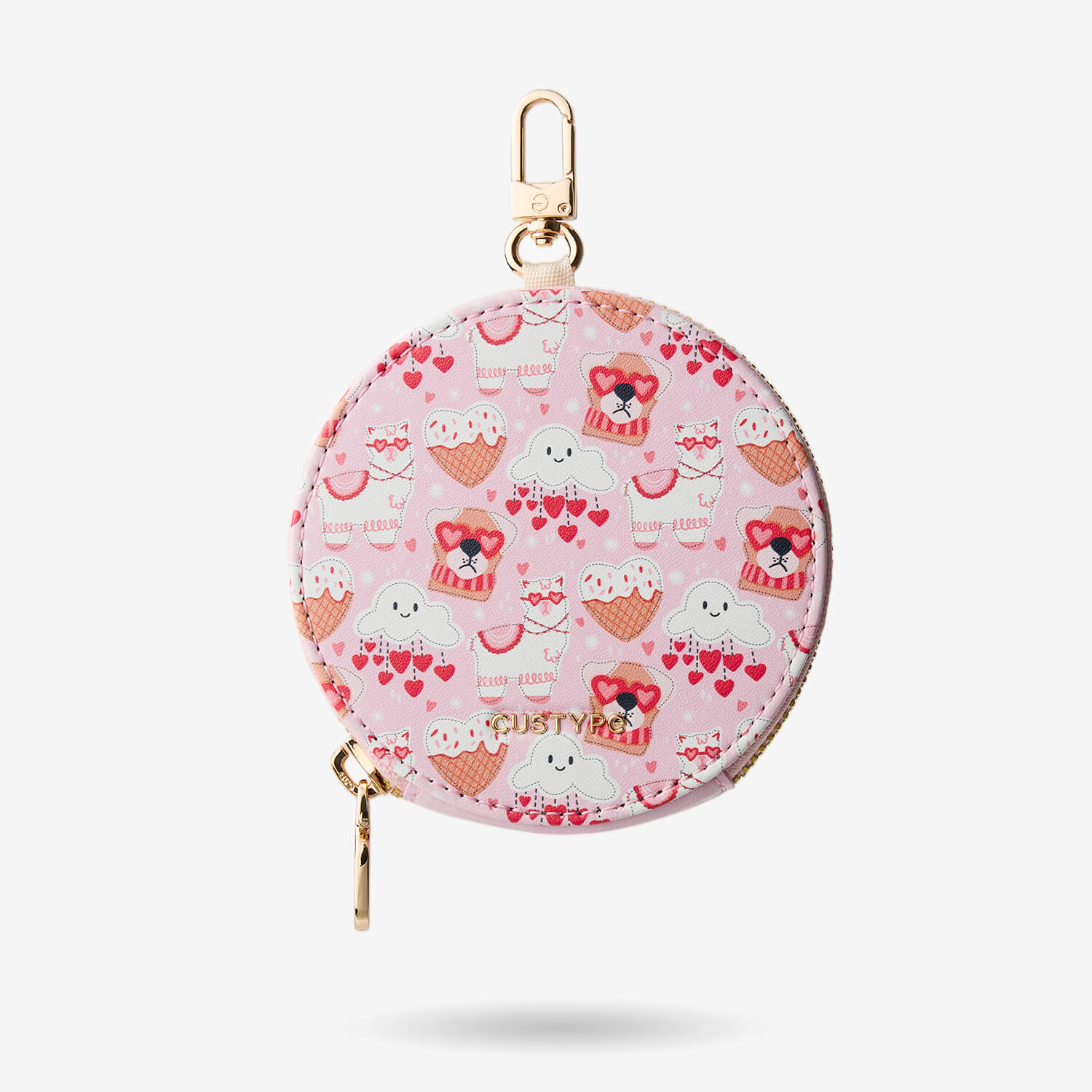 バレンタインテーマ クロスボディスマホケース（ポーチ＆ミニポーチ付き）