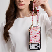 バレンタインテーマ クロスボディスマホケース（ポーチ＆ミニポーチ付き）