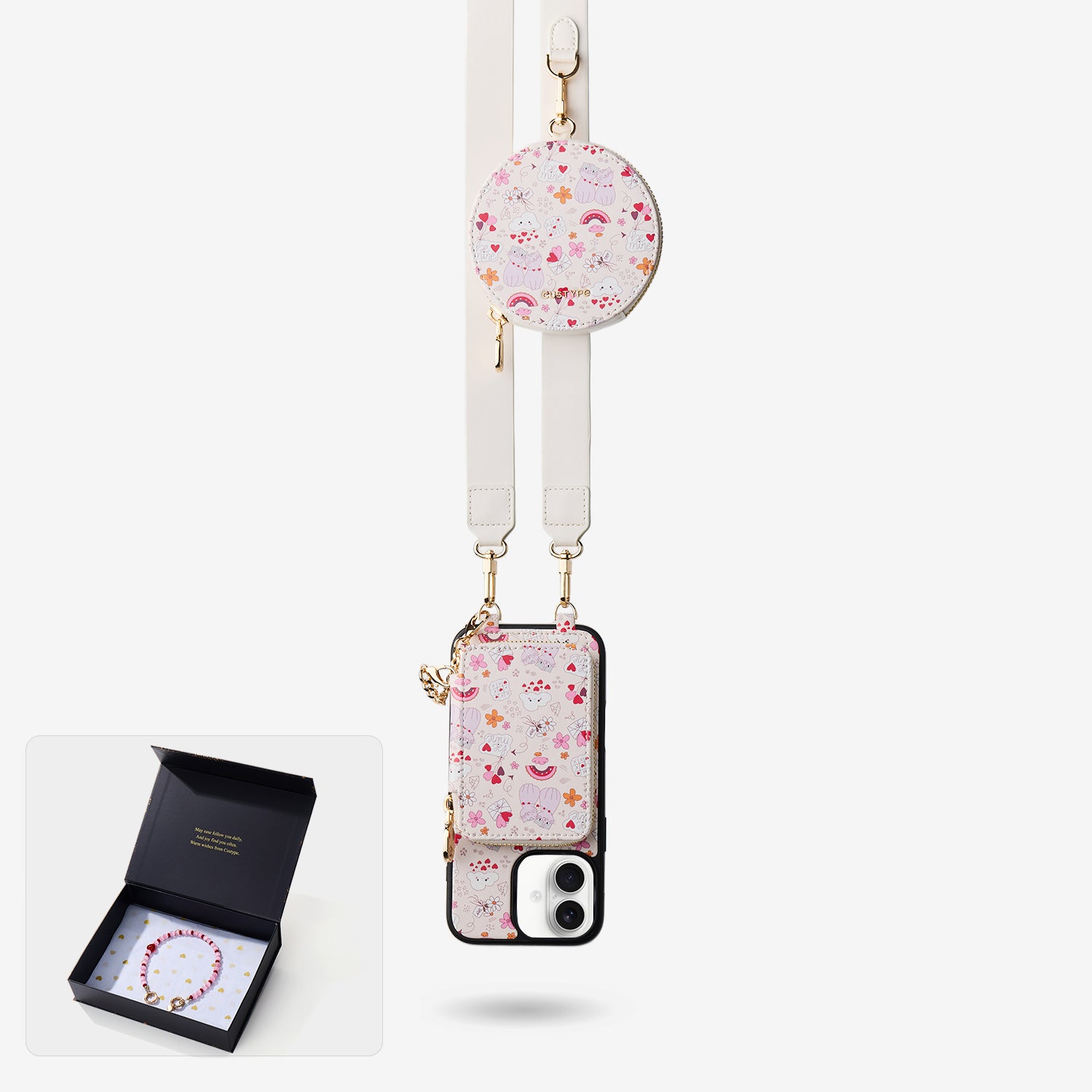 スターライトギフトボックス - バレンタインテーマホリデースマホケース（ウォレット付き）