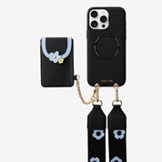 Vertical Wallet- iPhone Wallet Case with Webbing Strap