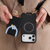 Vertical Wallet- iPhone Wallet Case with Webbing Strap