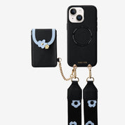Vertical Wallet- iPhone Wallet Case with Webbing Strap