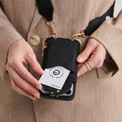 Vertical Wallet- iPhone Wallet Case with Webbing Strap