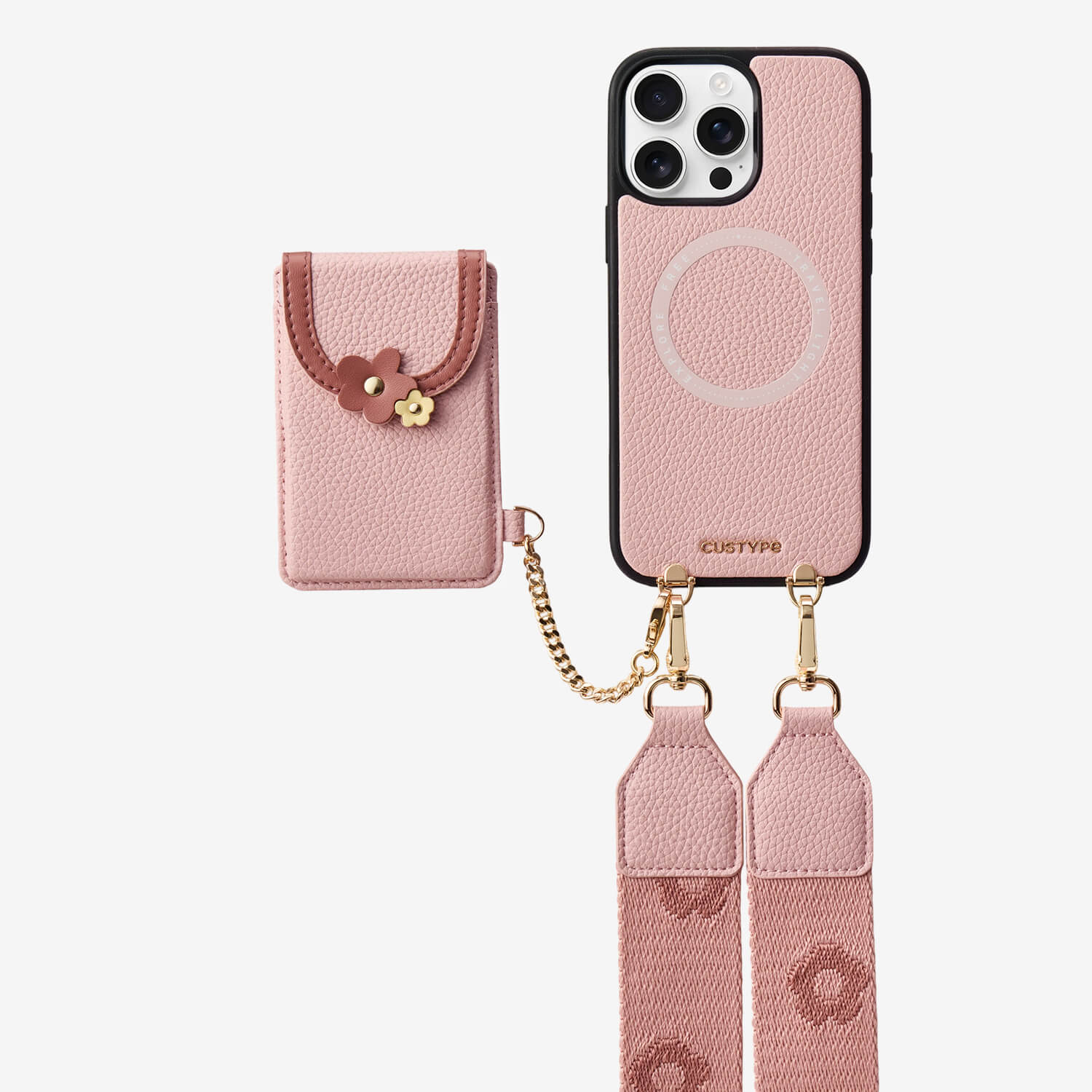 Vertical Wallet- iPhone Wallet Case with Webbing Strap