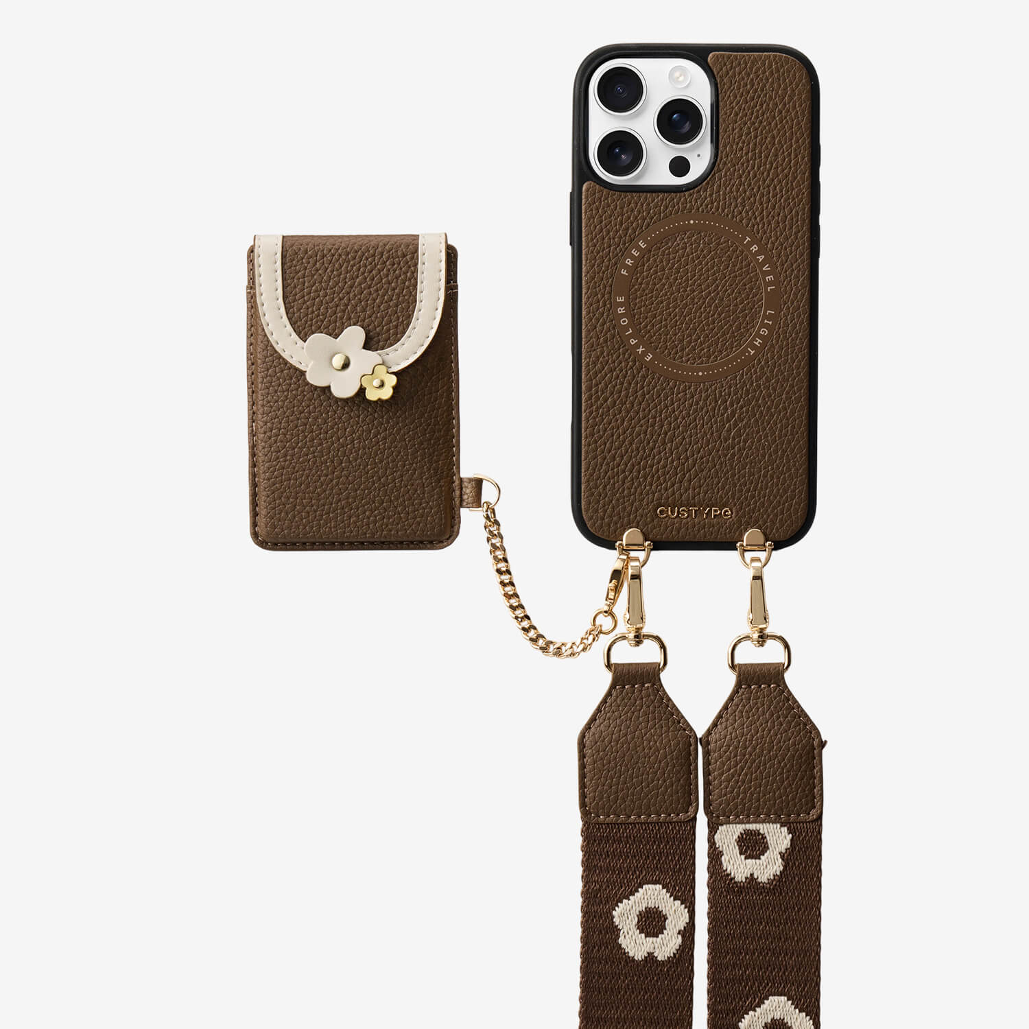 Vertical Wallet- iPhone Wallet Case with Webbing Strap