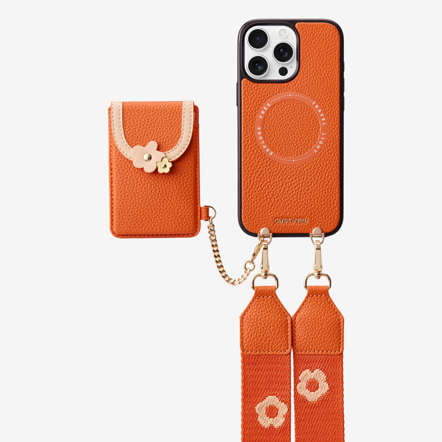 Vertical Wallet- iPhone Wallet Case with Webbing Strap