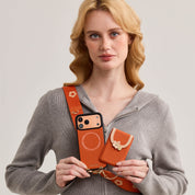 Vertical Wallet- iPhone Wallet Case with Webbing Strap