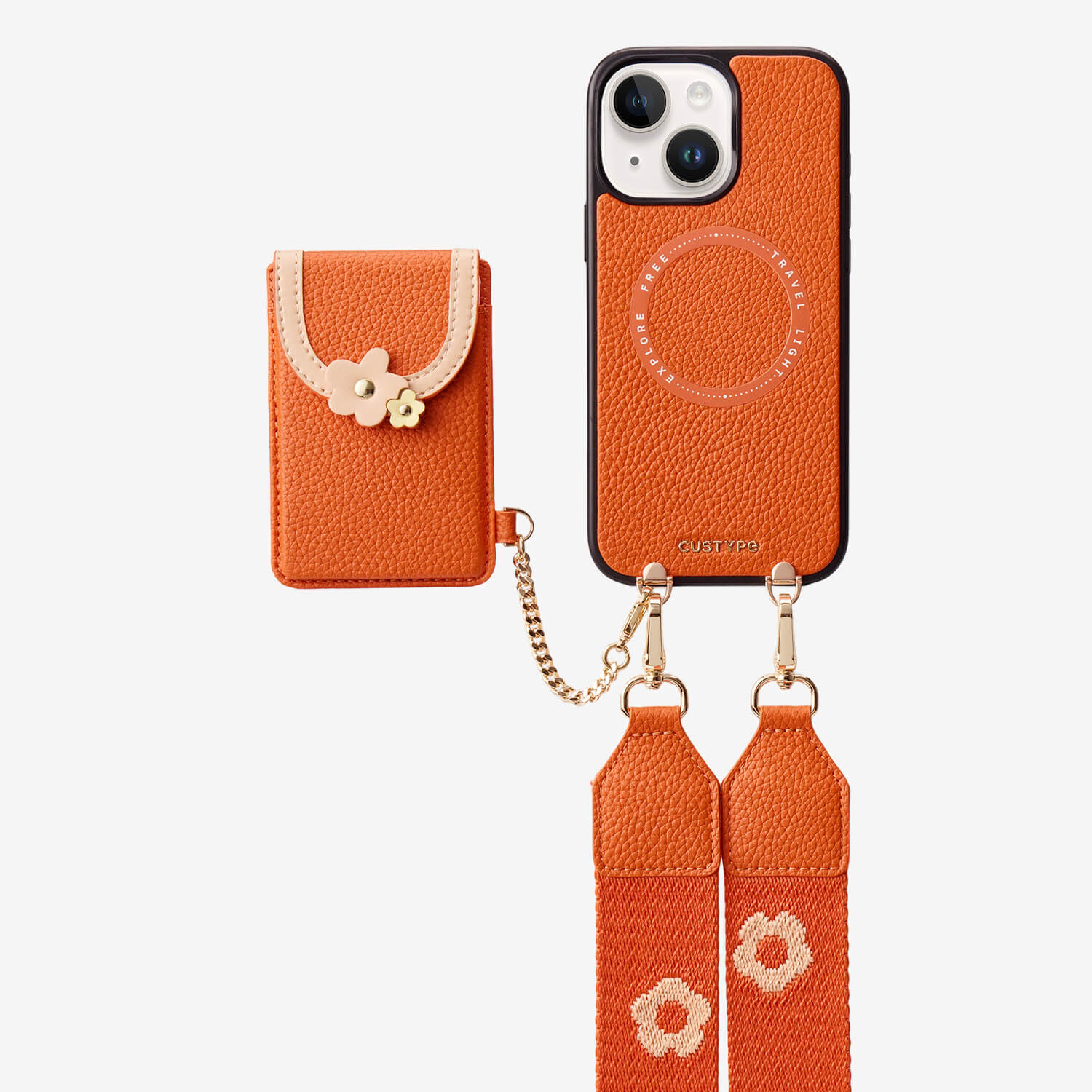Vertical Wallet- iPhone Wallet Case with Webbing Strap