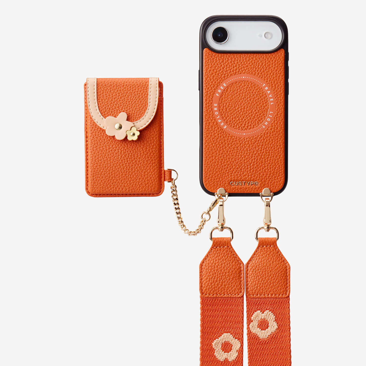 Vertical Wallet- iPhone Wallet Case with Webbing Strap