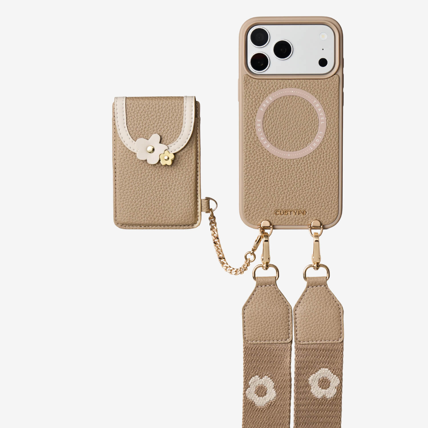 Vertical Wallet- iPhone Wallet Case with Webbing Strap