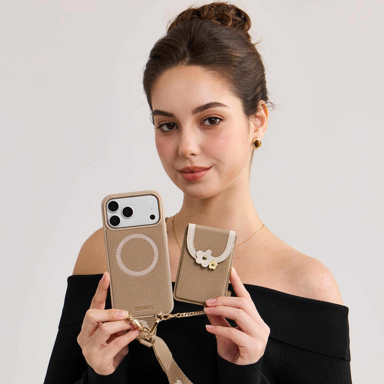Vertical Wallet- iPhone Wallet Case with Webbing Strap