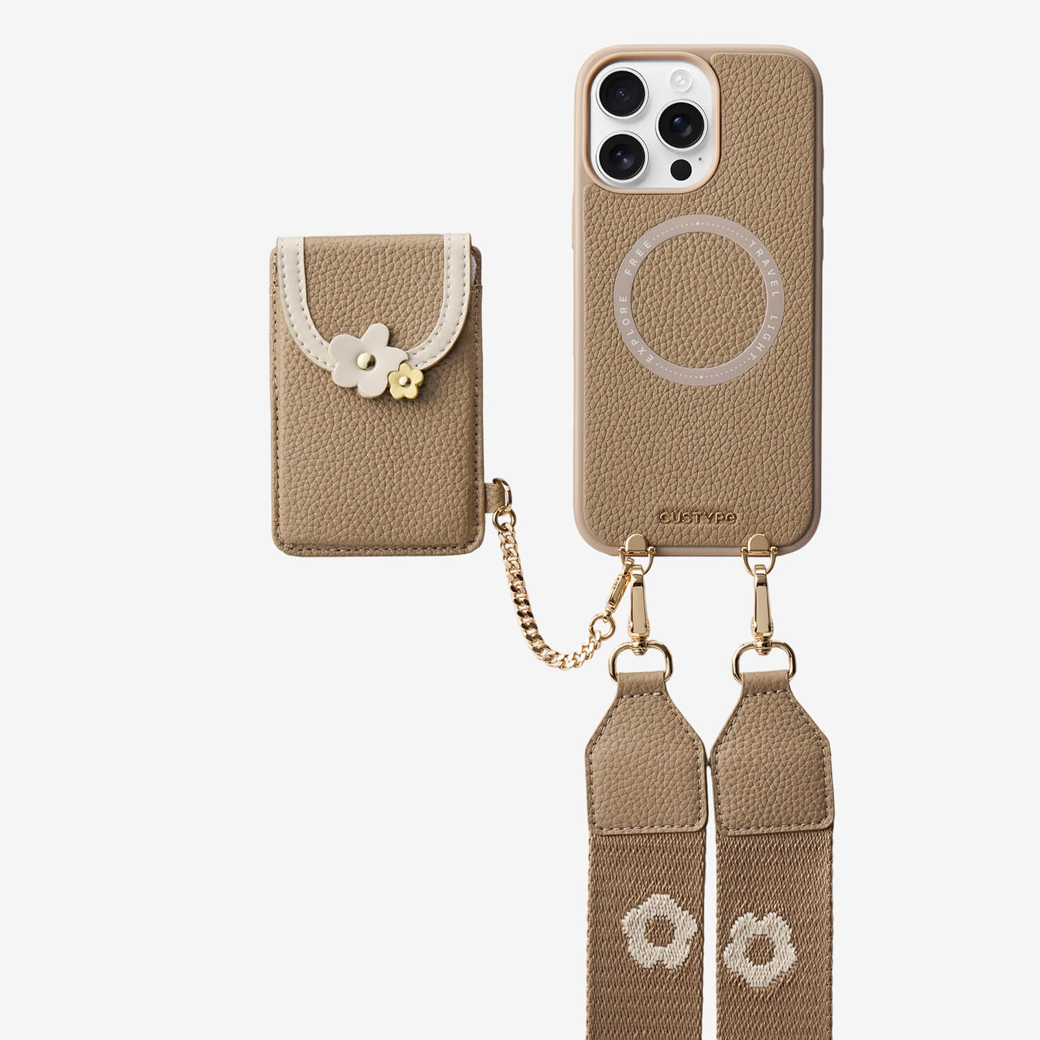 Vertical Wallet- iPhone Wallet Case with Webbing Strap