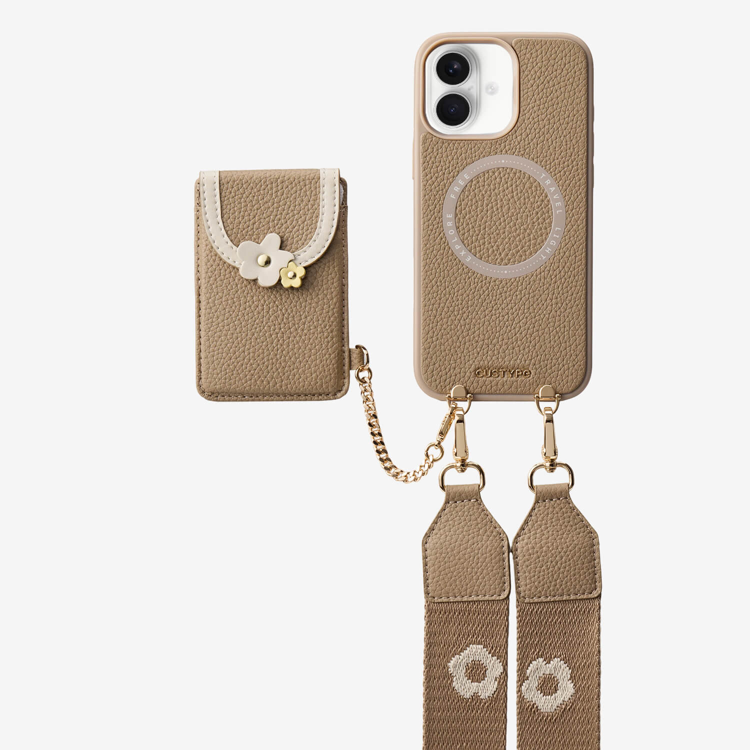 Vertical Wallet- iPhone Wallet Case with Webbing Strap