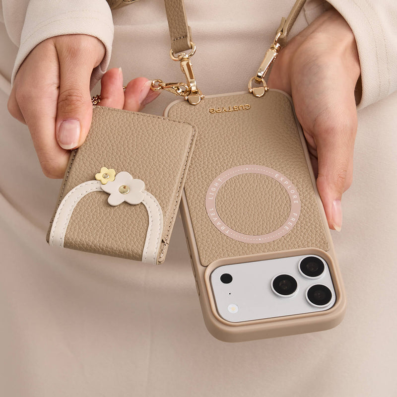 バーティカルウォレット - MagSafe対応スマホケース｜スリムカードホルダー＆ストラップ付き