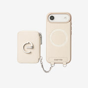 Silver Edge Kit- Magnetic Phone Case with Stand & Card Slots-Mobile Phone Cases-DETACHABLE WALLET & WIRELESS CHARGING