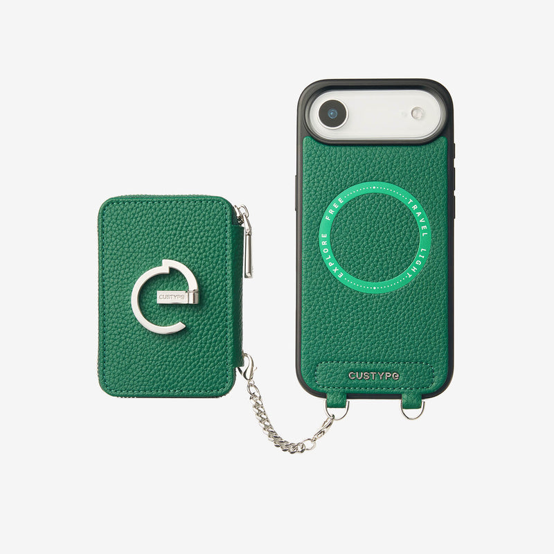 Silver Edge Kit- Magnetic Phone Case with Stand & Card Slots-Mobile Phone Cases-DETACHABLE WALLET & WIRELESS CHARGING