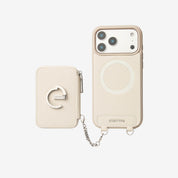 Silver Edge Kit- Magnetic Phone Case with Stand & Card Slots-Mobile Phone Cases-DETACHABLE WALLET & WIRELESS CHARGING