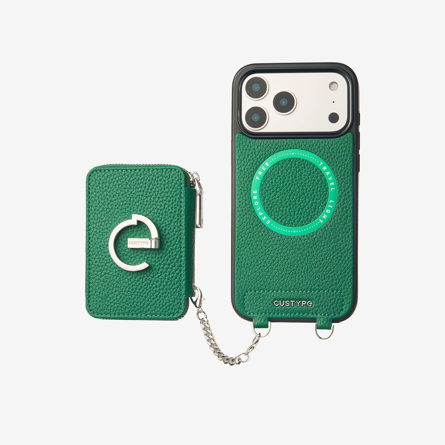 Silver Edge Kit- Magnetic Phone Case with Stand & Card Slots-Mobile Phone Cases-DETACHABLE WALLET & WIRELESS CHARGING