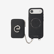 Silver Edge Kit- Magnetic Phone Case with Stand & Card Slots-Mobile Phone Cases-DETACHABLE WALLET & WIRELESS CHARGING