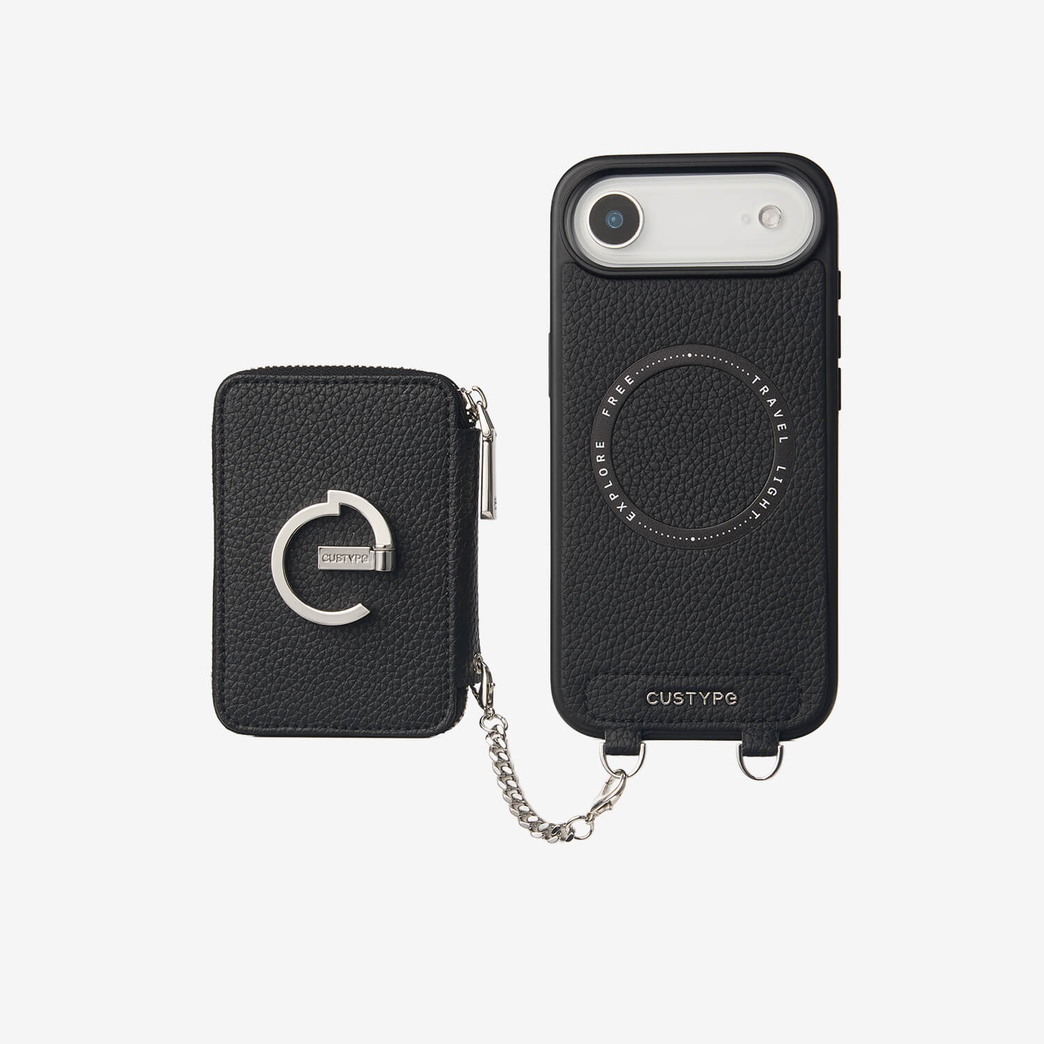 Silver Edge Kit- Magnetic Phone Case with Stand & Card Slots-Mobile Phone Cases-DETACHABLE WALLET & WIRELESS CHARGING