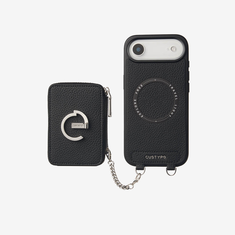 Silver Edge Kit- Magnetic Phone Case with Stand & Card Slots-Mobile Phone Cases-DETACHABLE WALLET & WIRELESS CHARGING