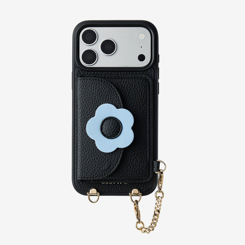 ブルームパル - レザークロスボディスマホケース（スリムウォレット付き）