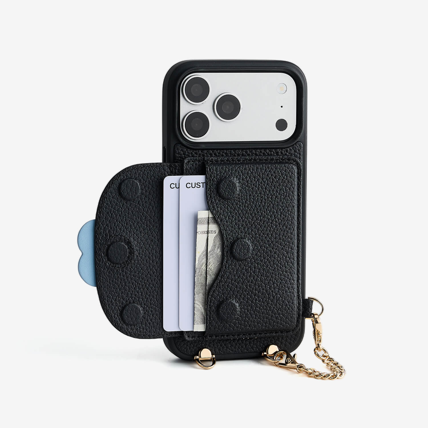 Floral Phone Case with Slim Wallet & Utility Strap for Vocation