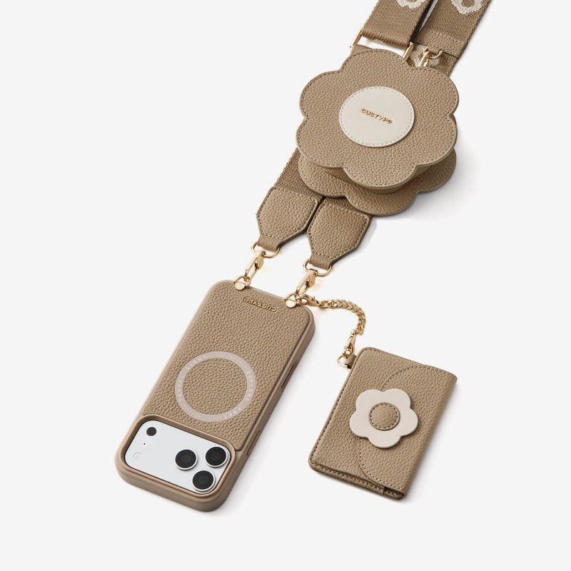 iphone 17 pro crossbody case taupe