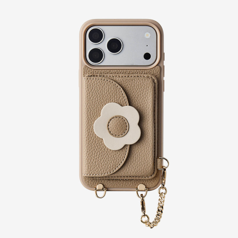 ブルームパル - レザークロスボディスマホケース（スリムウォレット付き）