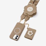 Bloom Pal- Crossbody Phone Case with Airpods Pouch & Wallet-Mobile Phone Cases-Custype