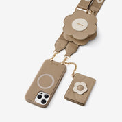Bloom Pal- Crossbody Phone Case with Airpods Pouch & Wallet-Mobile Phone Cases-Custype