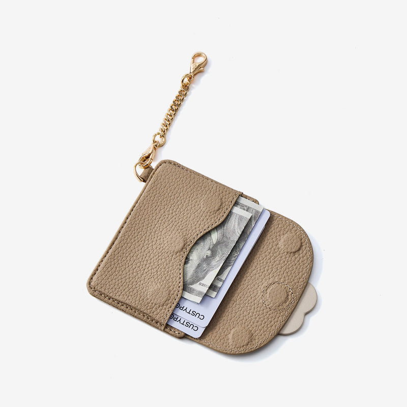 slim phone wallet taupe