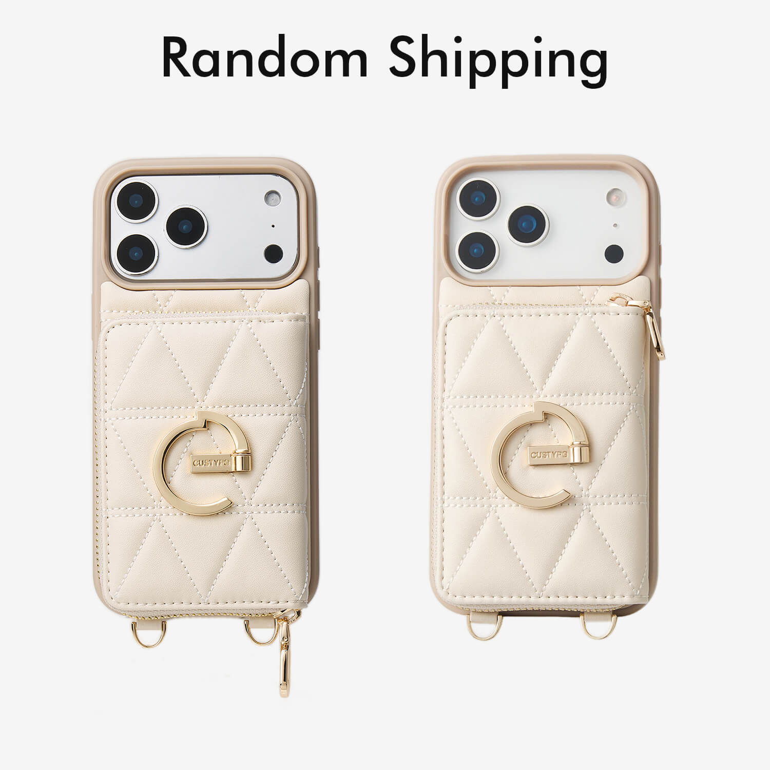 LuxeCharm- Triangle Argyle Phone Case with Adjustable Chain Strap