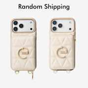 LuxeCharm- Triangle Argyle Phone Case with Adjustable Chain Strap