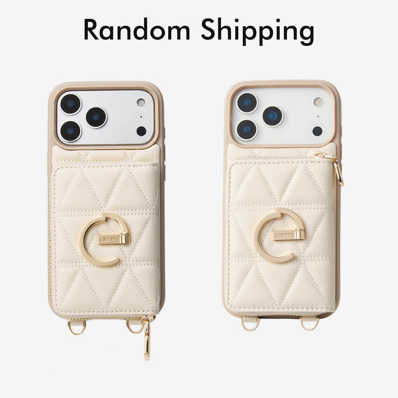 LuxeCharm- Triangle Argyle Phone Case with Adjustable Chain Strap